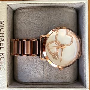 Michael Kors Portia Analog Display Rose Gold Watch